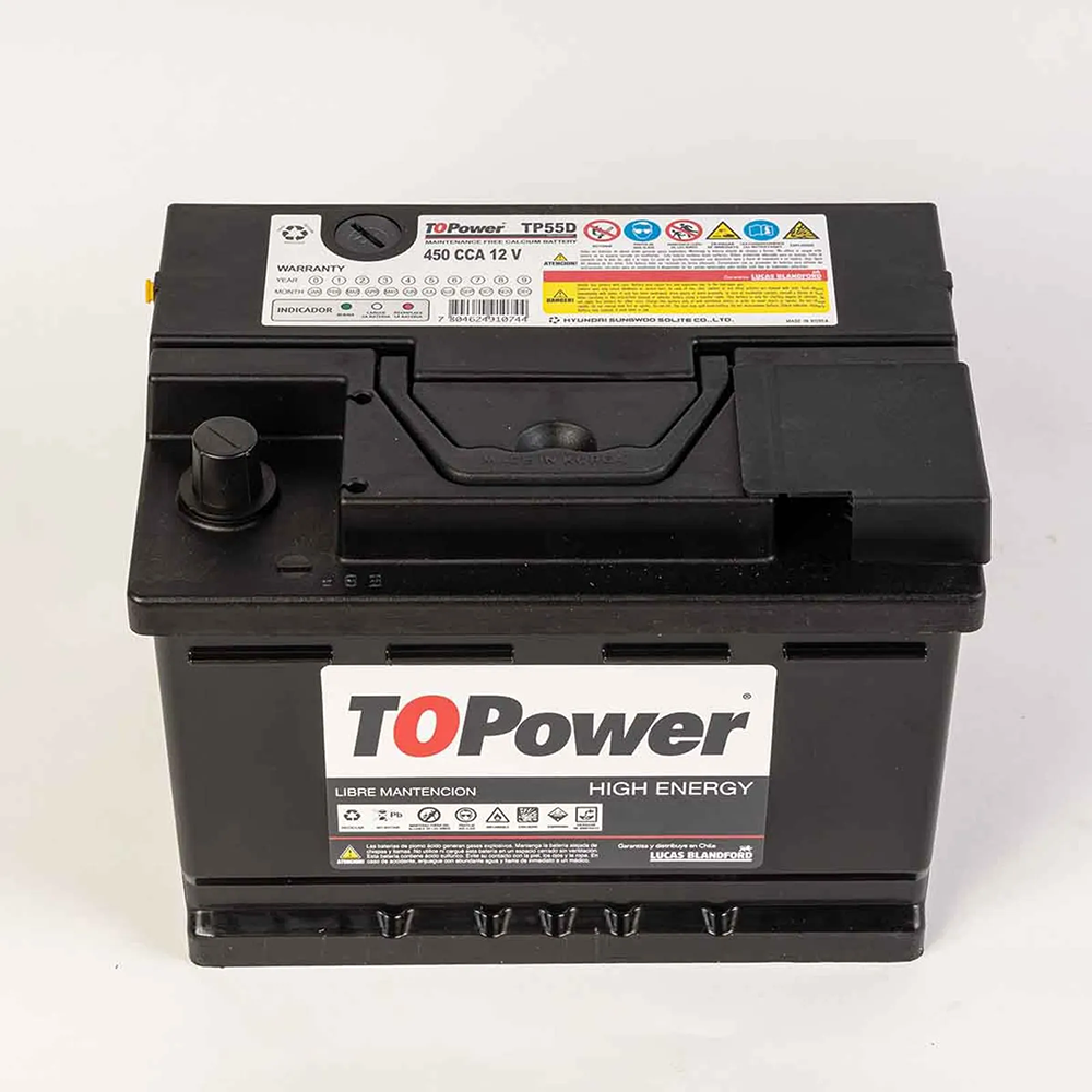 BATERIA TOPOWER 55AH TP55D 450CCA (- +) B/E KR