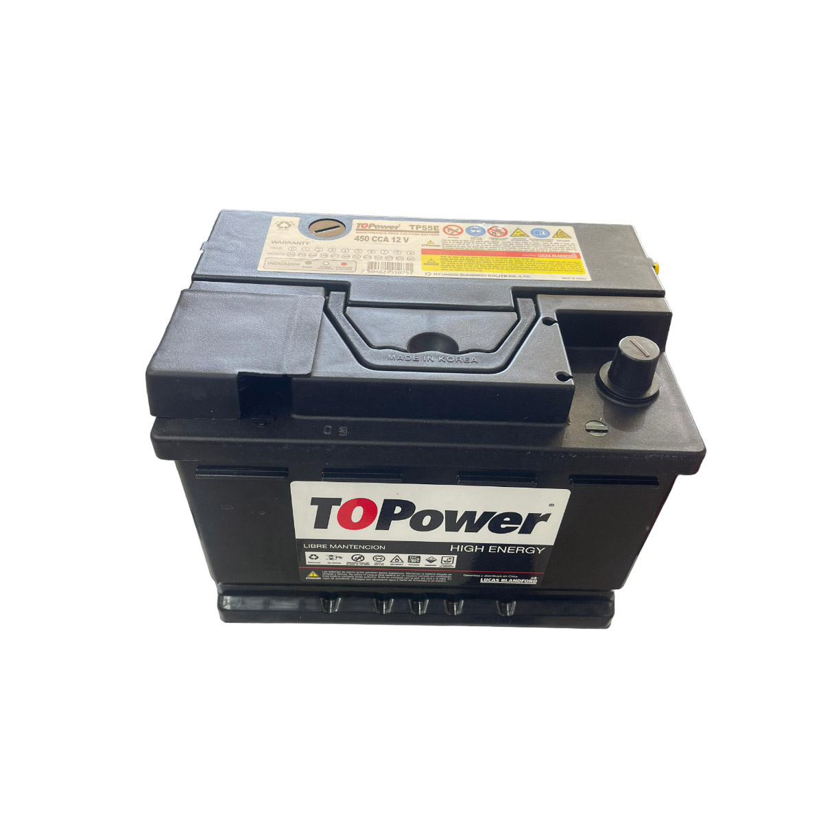 BATERIA TOPOWER 55AH TP55E 450CCA (+ -) B/E KR