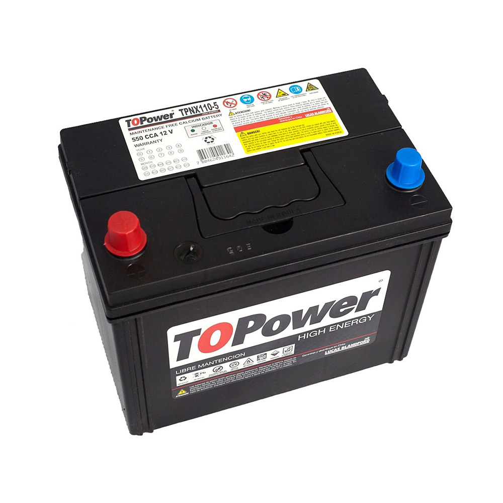 BATERIA TOPOWER 75AH NX110-5 550CCA (+ -) A/E KR